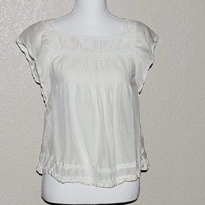 Joie Silk and Cotton Embroidered Blouse